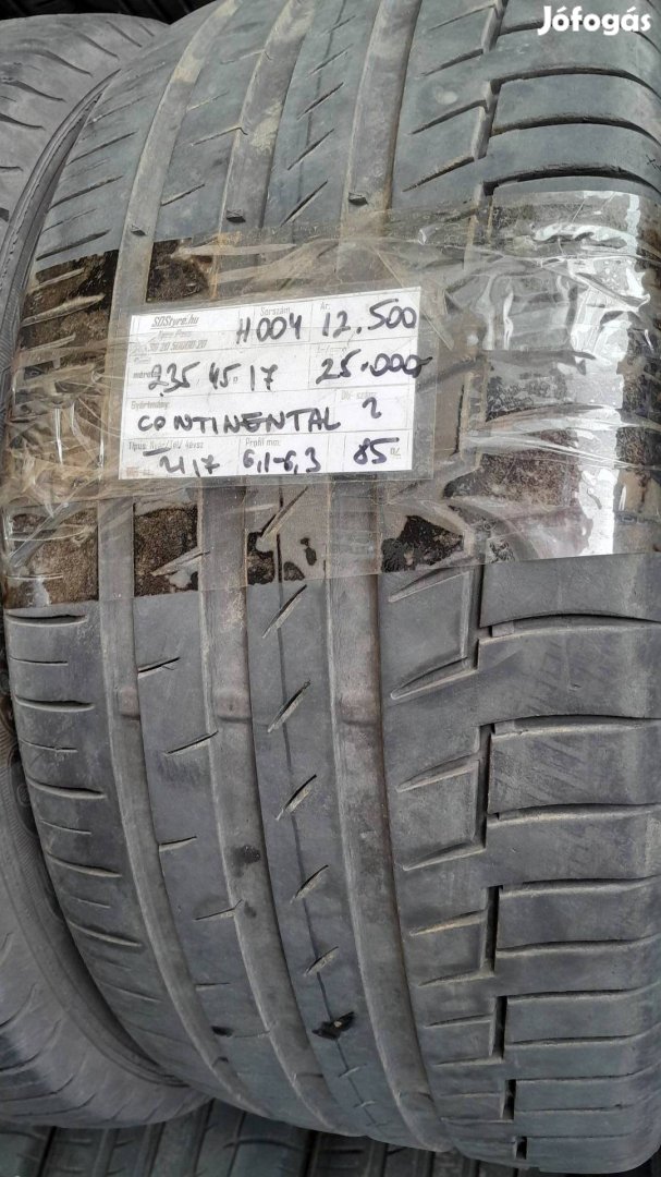 Eladó 2db Continental 235/45R17 nyári 