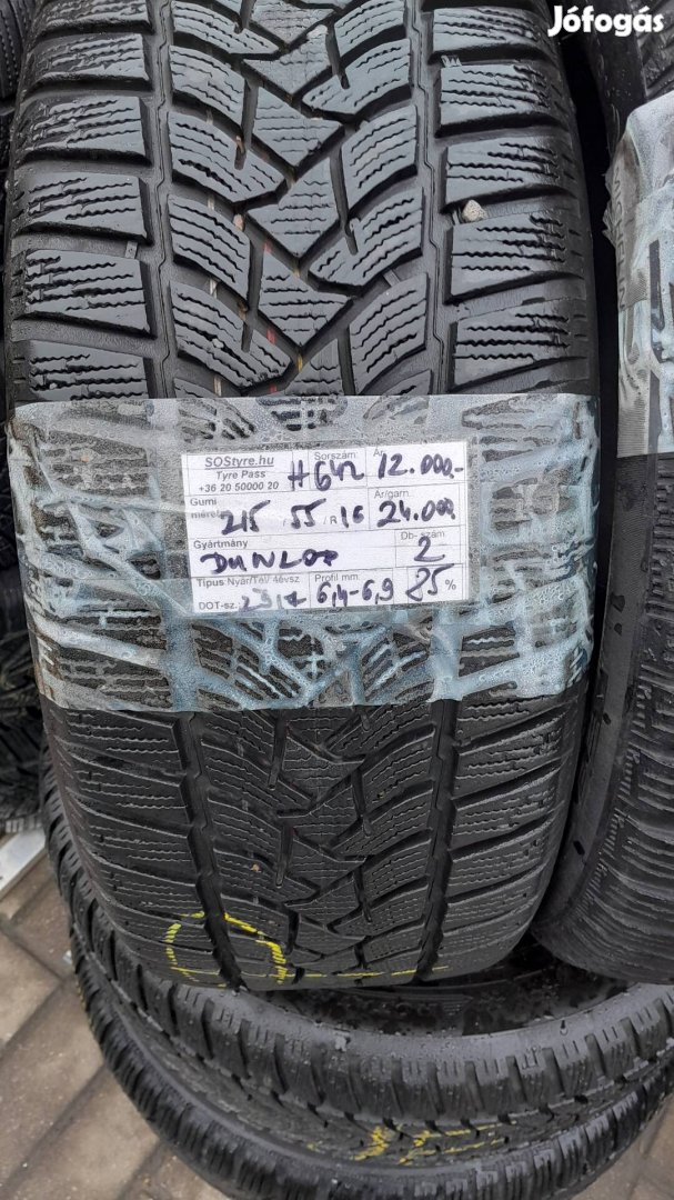 Eladó 2db Dunlop 215/55R16 téli gumi 