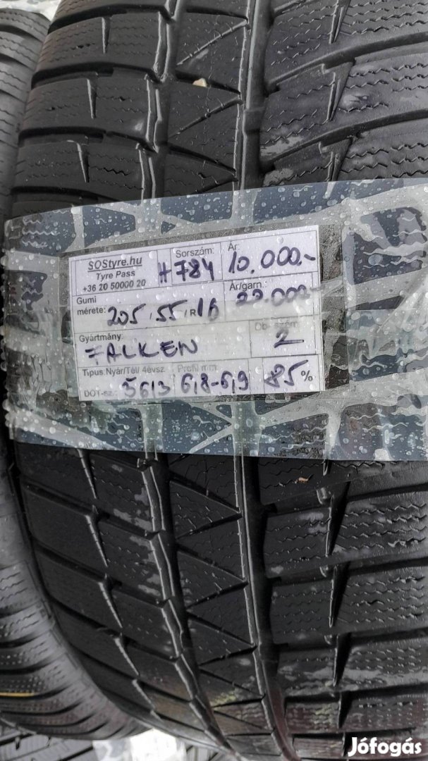 Eladó 2db Falken 205/55R16 téli gumi 