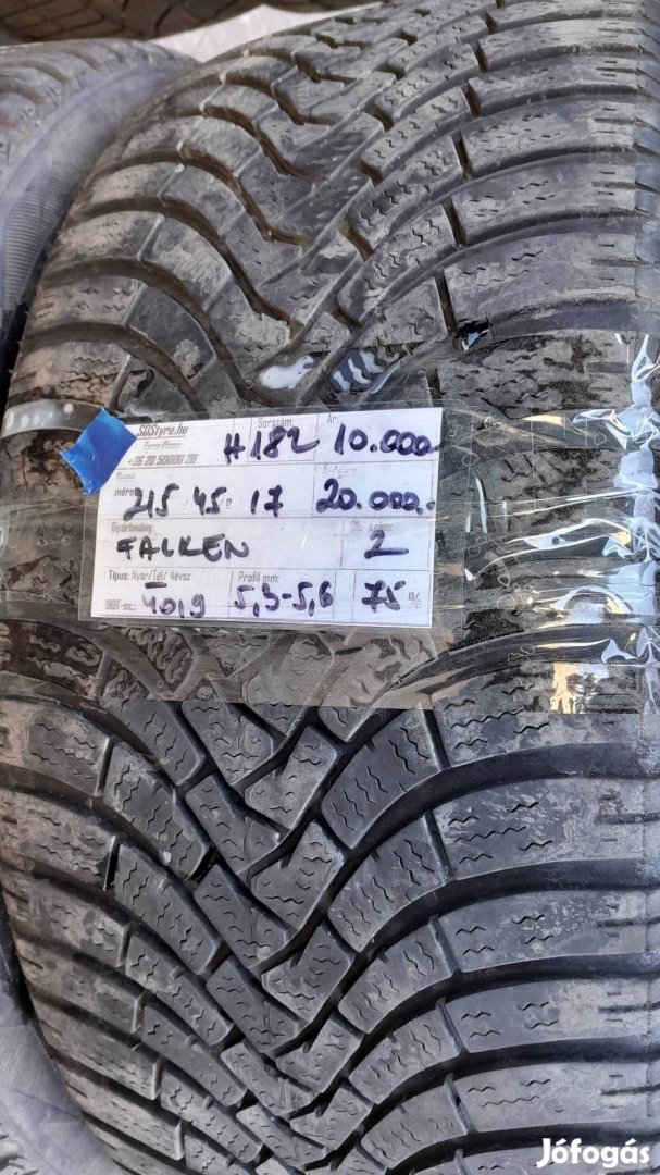 Eladó 2db Falken 215/45R17 téli gumi 