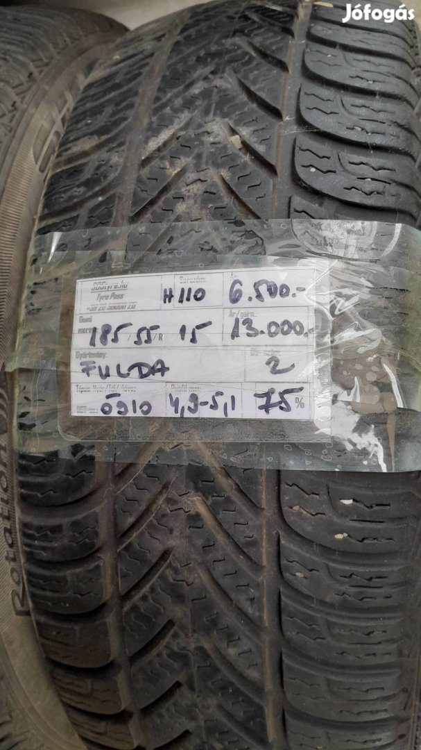 Eladó 2db Fulda 185/55R15 téli gumi 