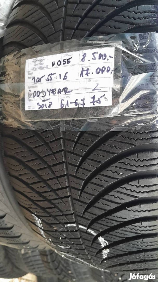 Eladó 2db Goodyear 205/55R16 négyévszakos gumi 