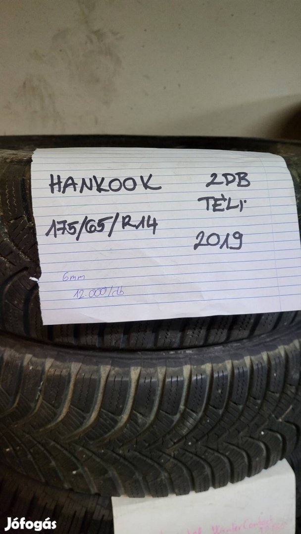 Eladó 2db Hankook téli gumi. 175/65R14 