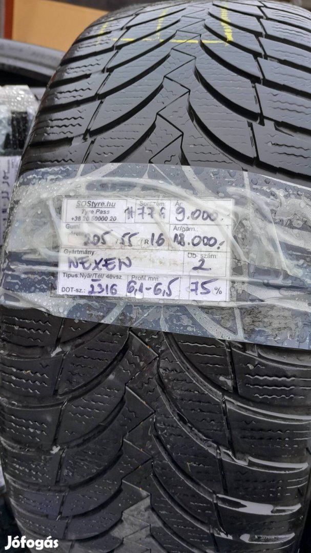 Eladó 2db Nexen 205/55R16 téli gumi 