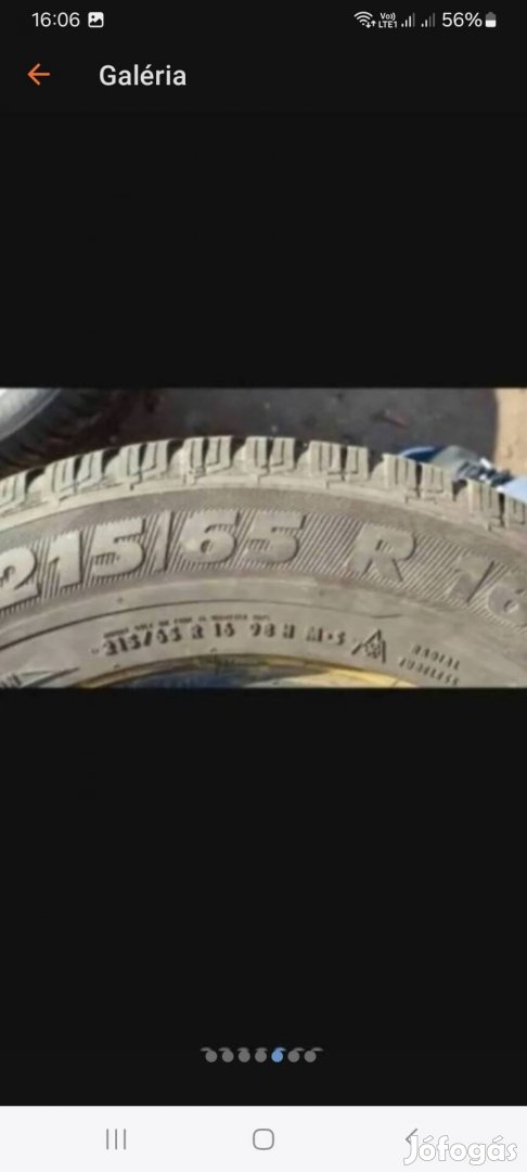 Eladó 2db Párban Semperit 215/65 16 os Méretben gumi 