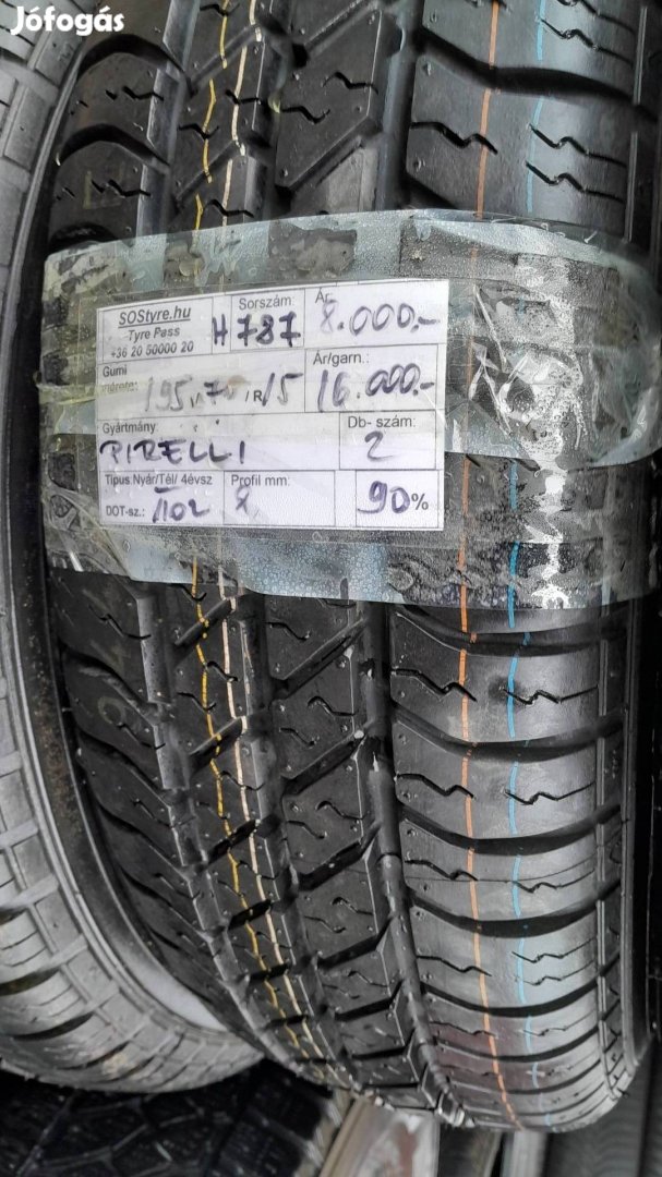 Eladó 2db Pirelli 195/70R15 téli gumi 