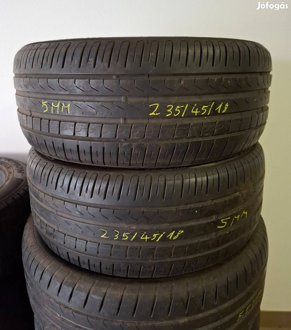 Eladó 2db Pirelli Cinturato 235/45/18 nyári gumi