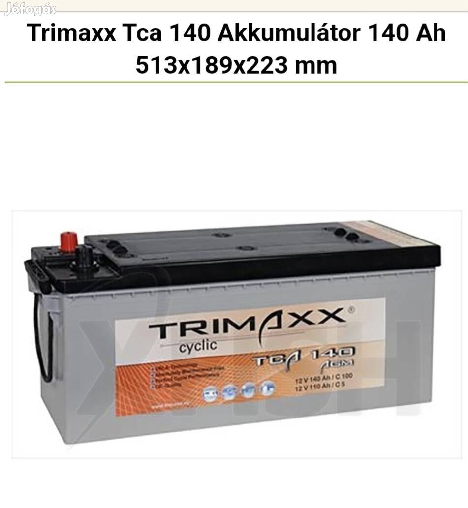 Eladó 2db Trimaxx 140Ah 12V munka akkumlátor