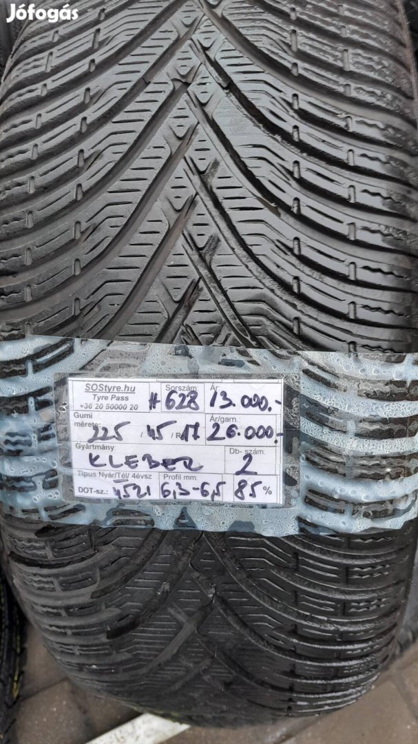 Eladó 2db kleber 225/45R17 téli gumi 