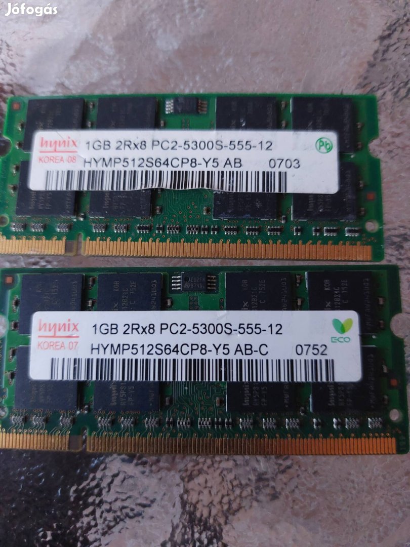 Eladó 2gb ddr2 laptopram