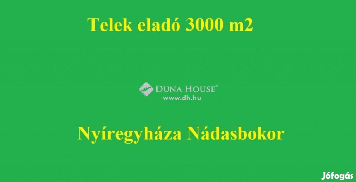 Eladó 3000 nm-es telek Nyíregyháza