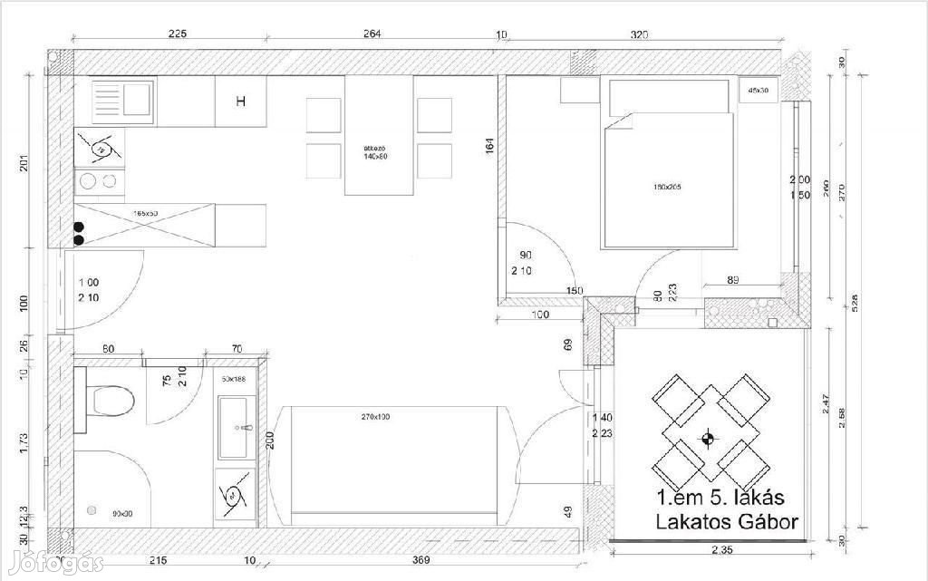 Eladó 38 nm-es lakás Siófok