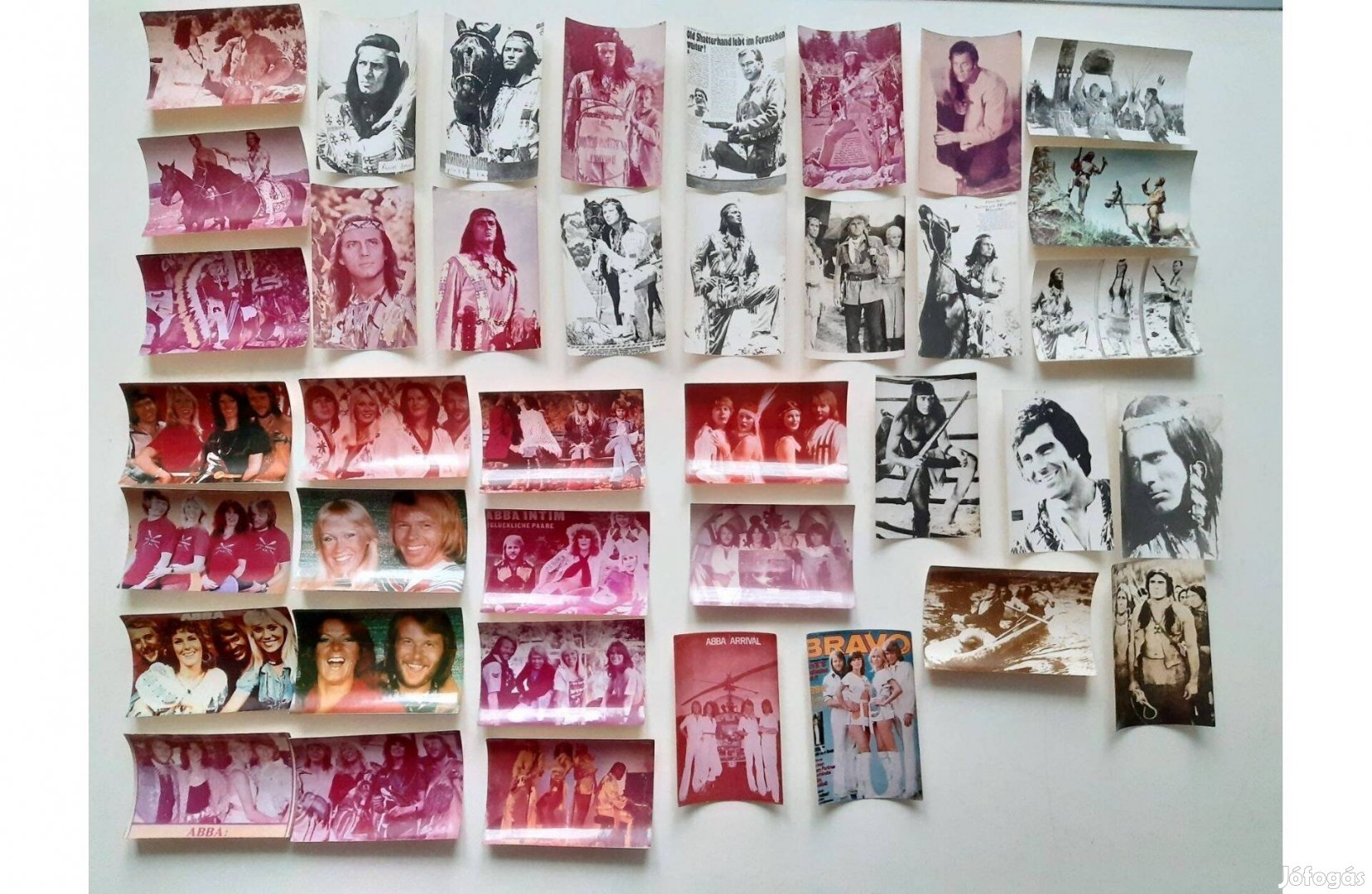 Eladó 39 db retró trafikos fotó ABBA Winnetou Gojko Mitic