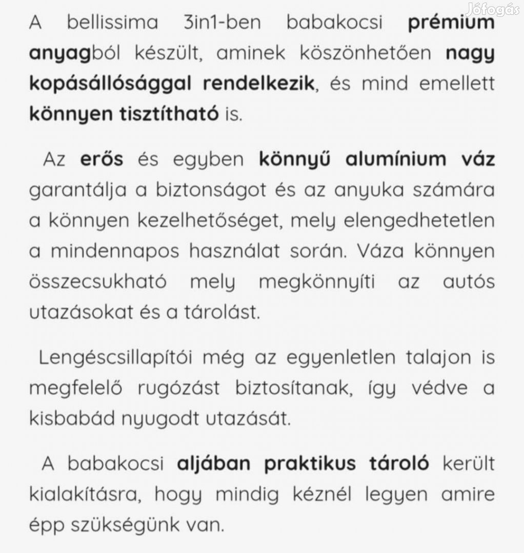 Eladó 3in1 babakocsi