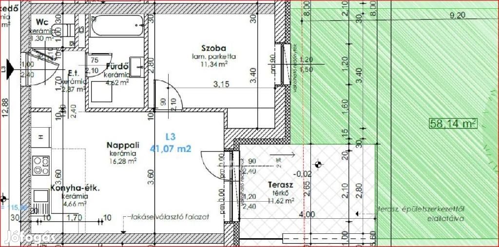 Eladó 46 nm-es lakás Győr