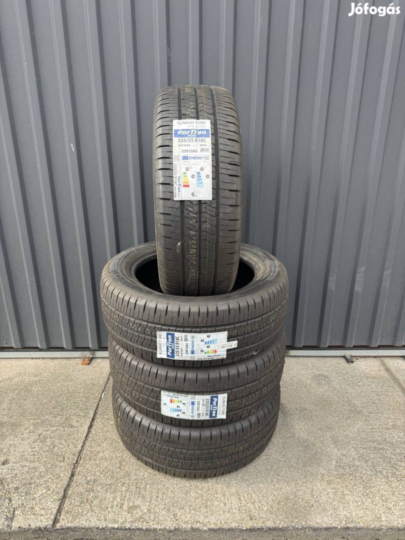 Eladó 4 db Kumho Portran KC53 új 235/55r18C 235 55 18 C nyári gumi. 