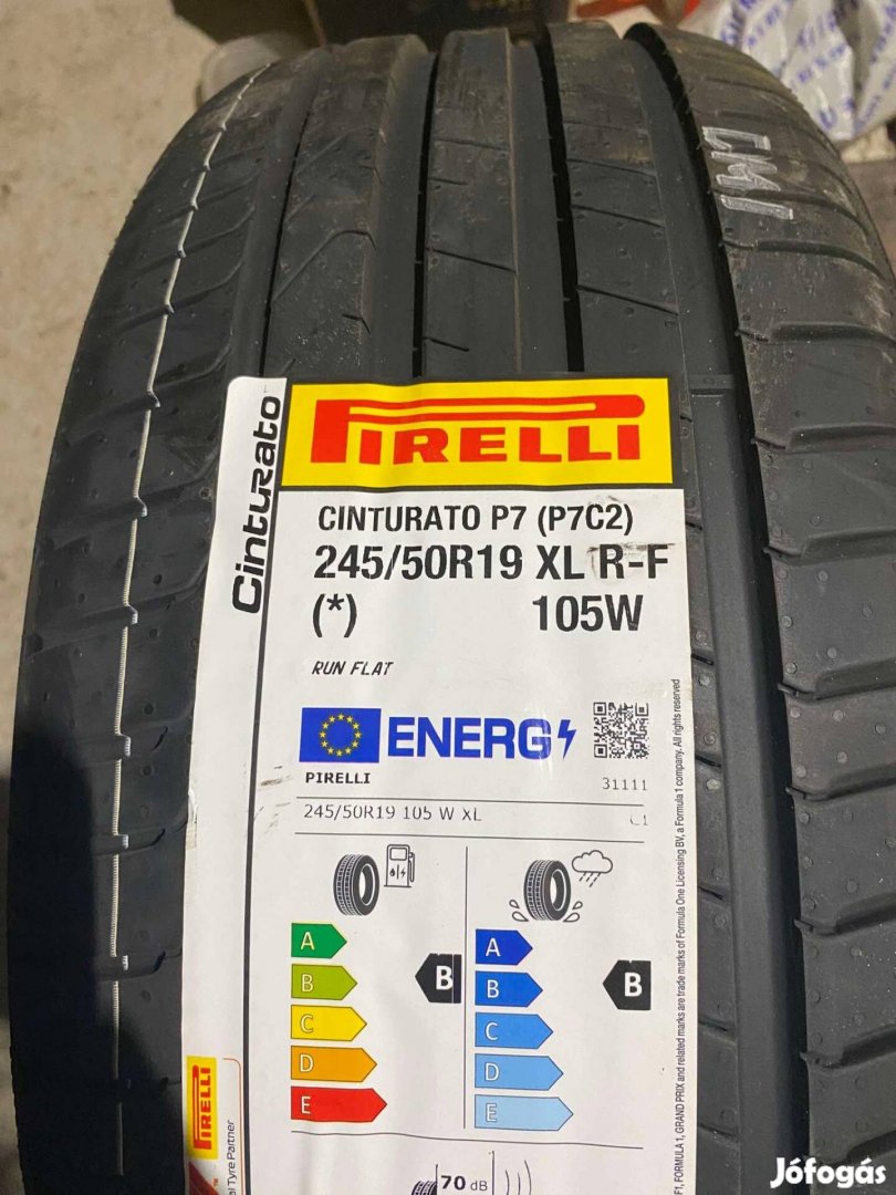 Eladó 4 db új Pirelli Cinturato P7 245/50R19 nyári gumi