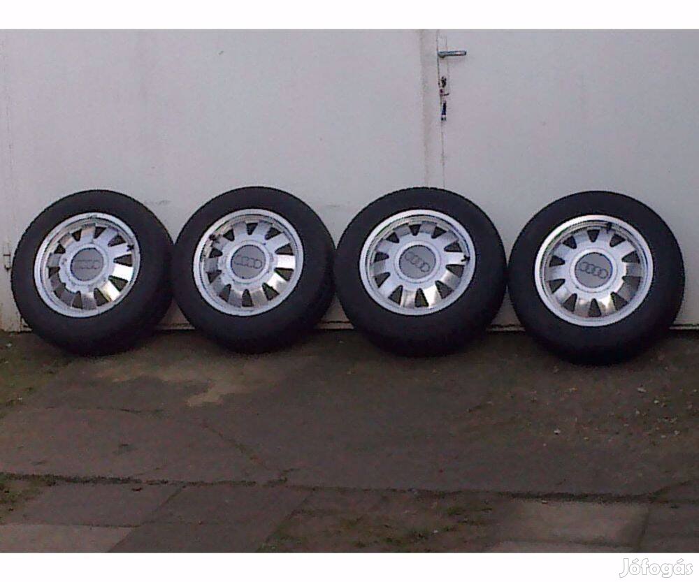 Eladó 4db 15-ös 5x112-es Audi A4, alufelni gumival