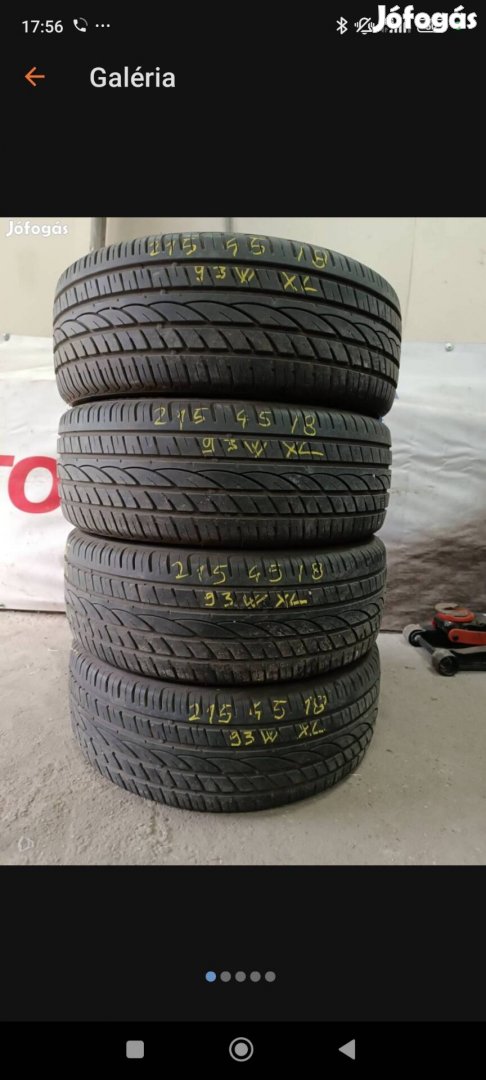 Eladó 4db 215/45 R18 Aplus A607 nyári gumi szett 95%