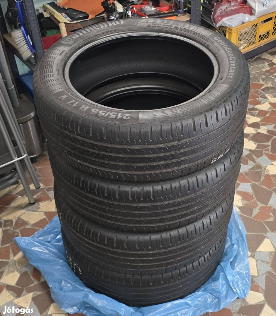 Eladó 4db Continental Contiecocontact 5 215/55 R17 94V 15.000 Ft 4db!