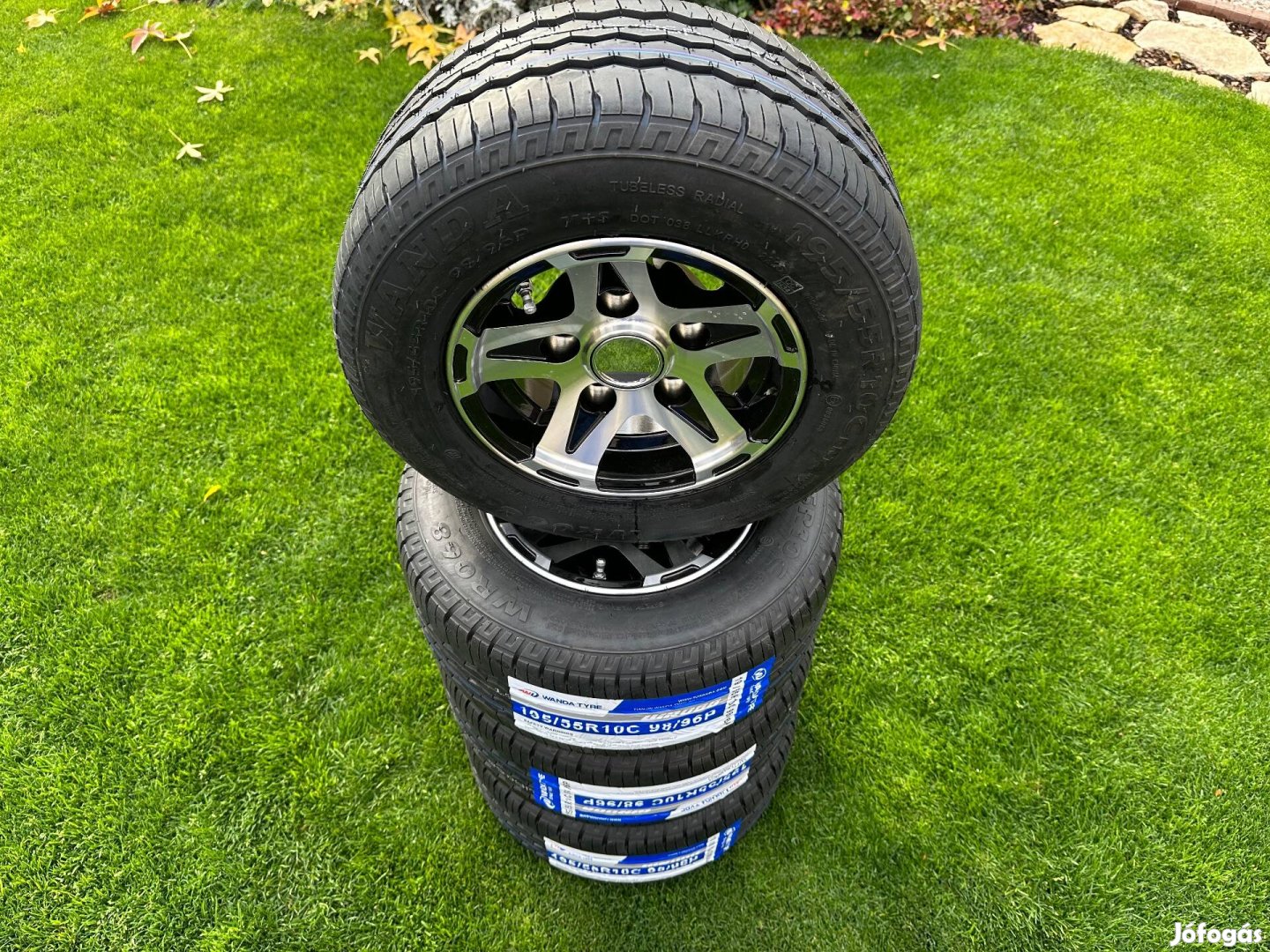 Eladó 4db Trailer alufelni 195/55R10c gumival