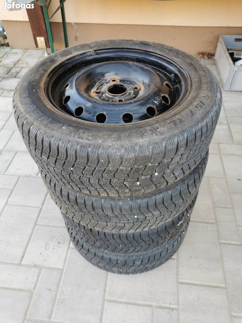 Eladó 4db téligumi acélfelnin 185/60 r15 