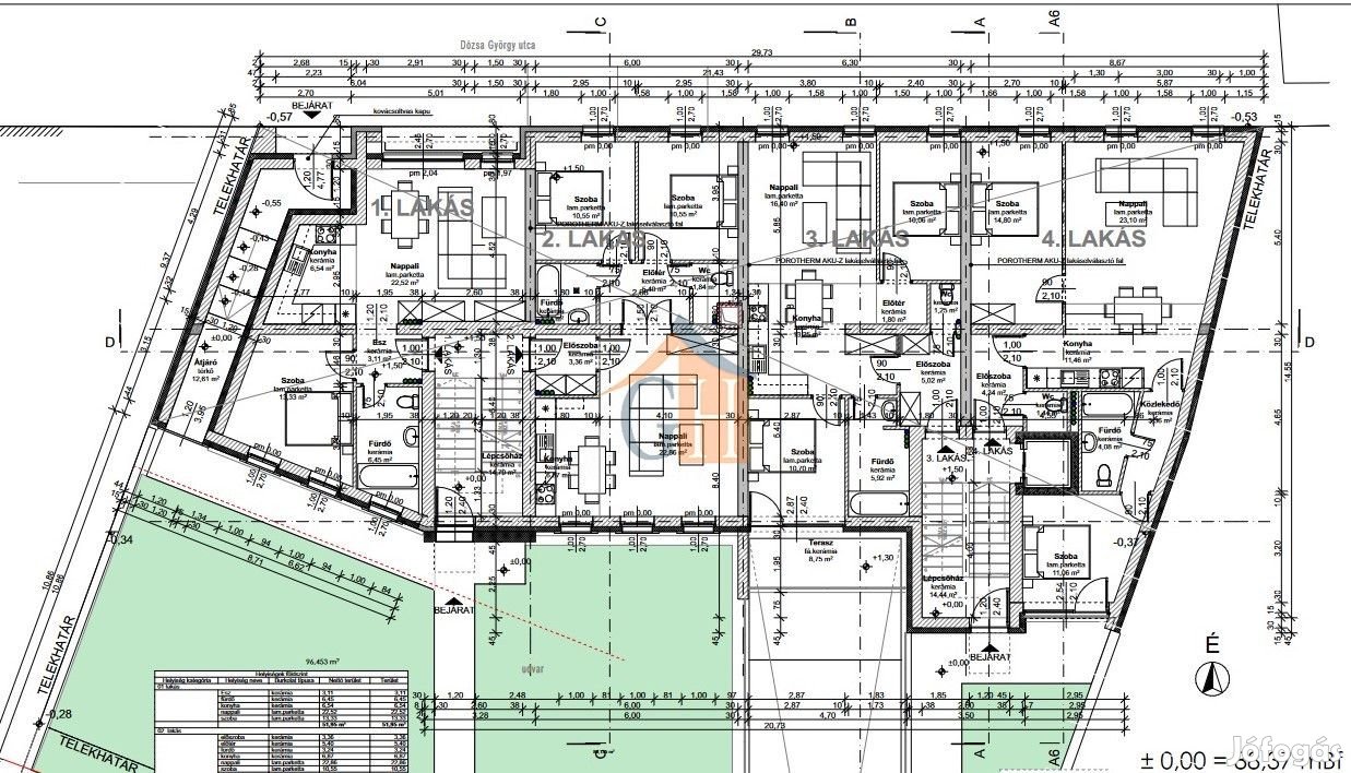 Eladó 52 nm-es Új építésű tégla lakás Gyula