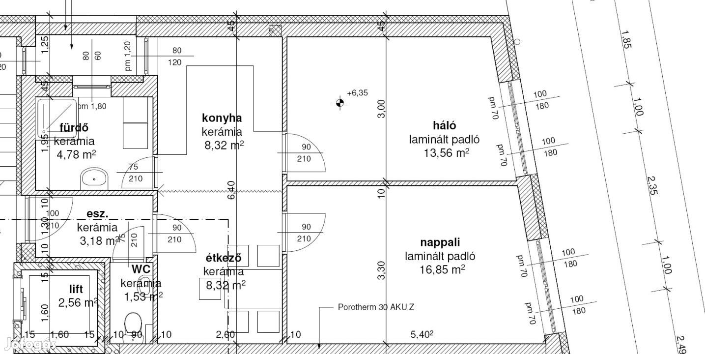 Eladó 56 nm-es Új építésű tégla lakás Székesfehérvár