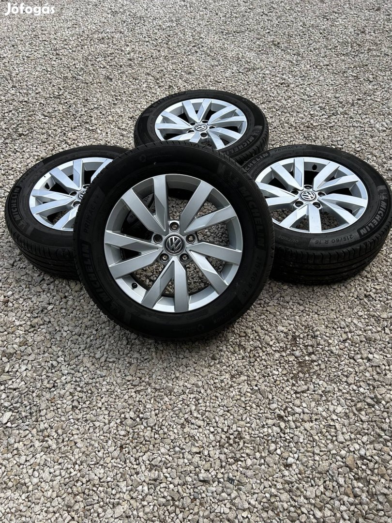 Eladó 5x112 r16 gyári VW "Aragon" alufelni Michelin nyári gumival!