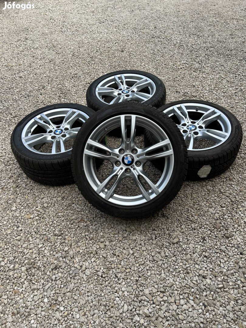 Eladó 5x120 r18 gyári BMW Style 400M alufelni szett téli gumival!