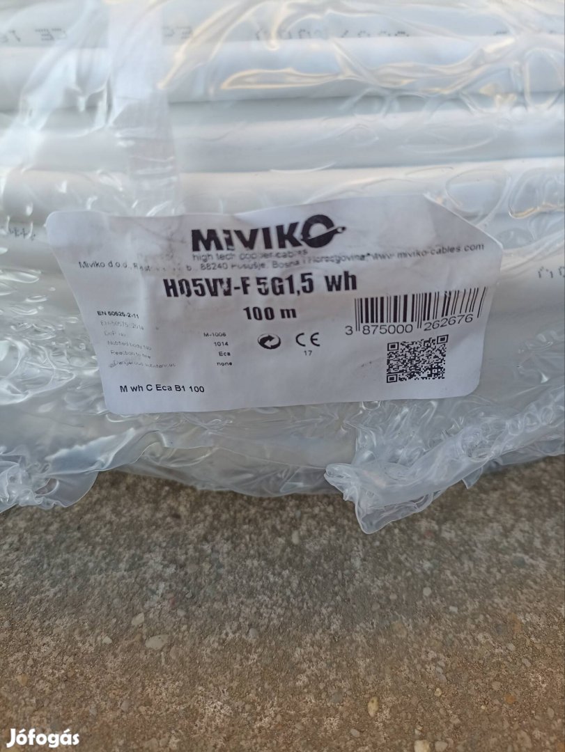 Eladó 5x1,5Mt kábel 100 m 