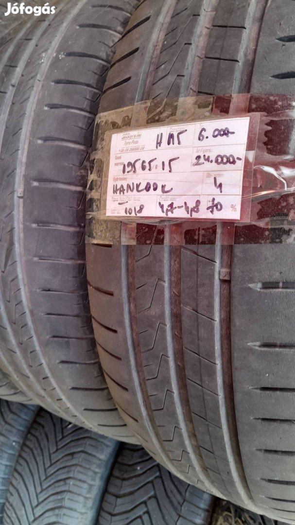 Eladó 70%-os Hankook 195/65R15 nyári gumi garnitúra 