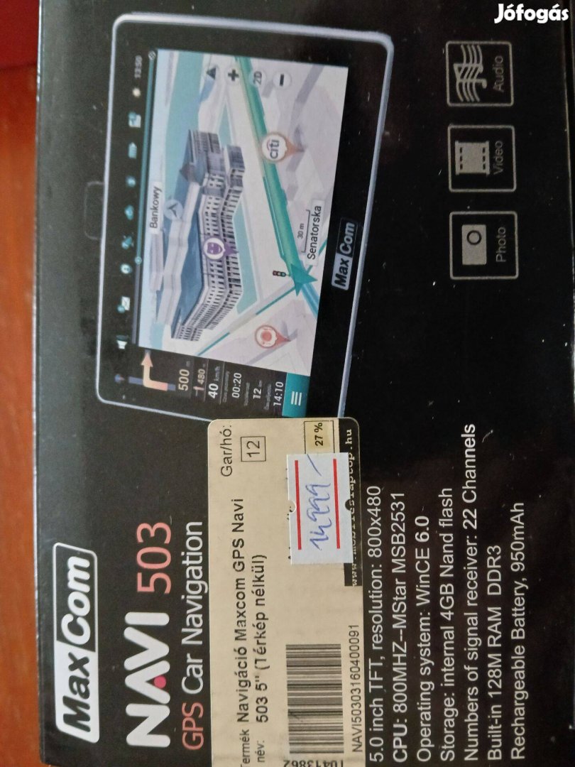 Eladó 78. Maxcom Navi 503 GPS Car Navigation Új Termék :