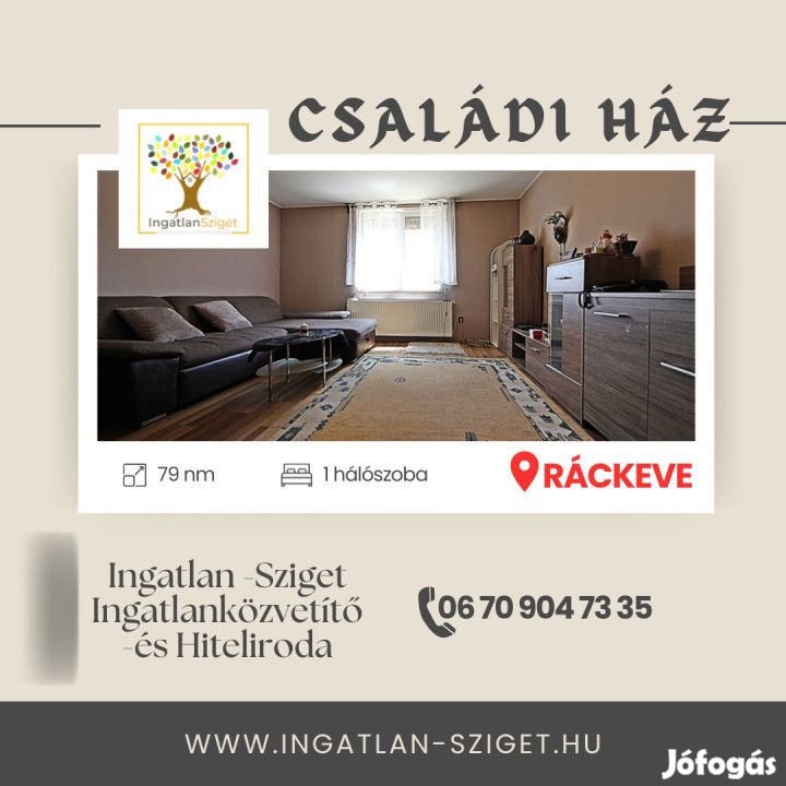 Eladó 79 nm-es Felújított Családi ház Ráckeve