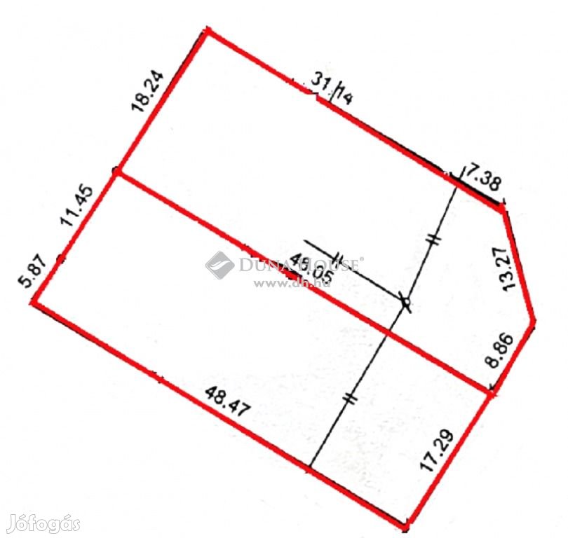 Eladó 832 nm-es telek Gomba