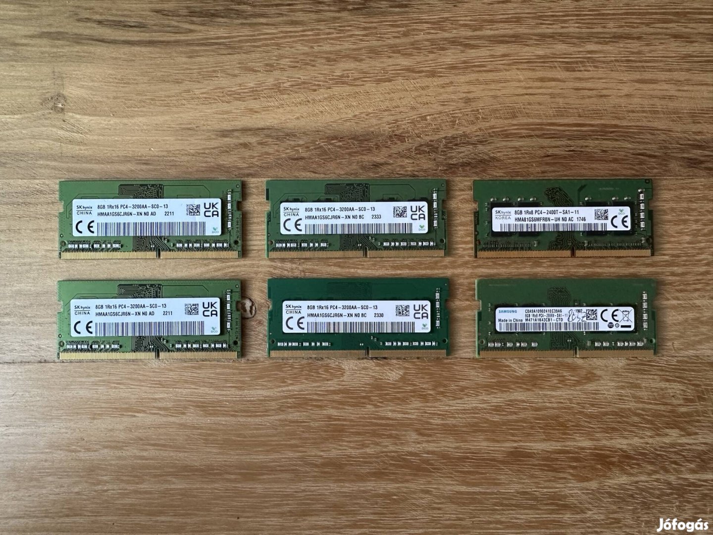 Eladó 8GB DDR4 Laptop SO-DIMM RAM modulok (6db) 