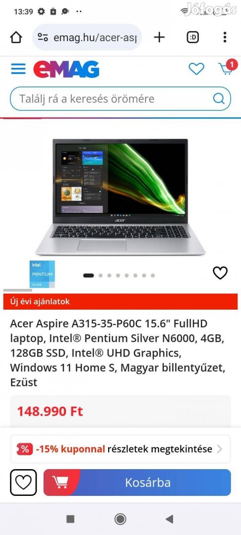 Eladó Acer Aspire 3