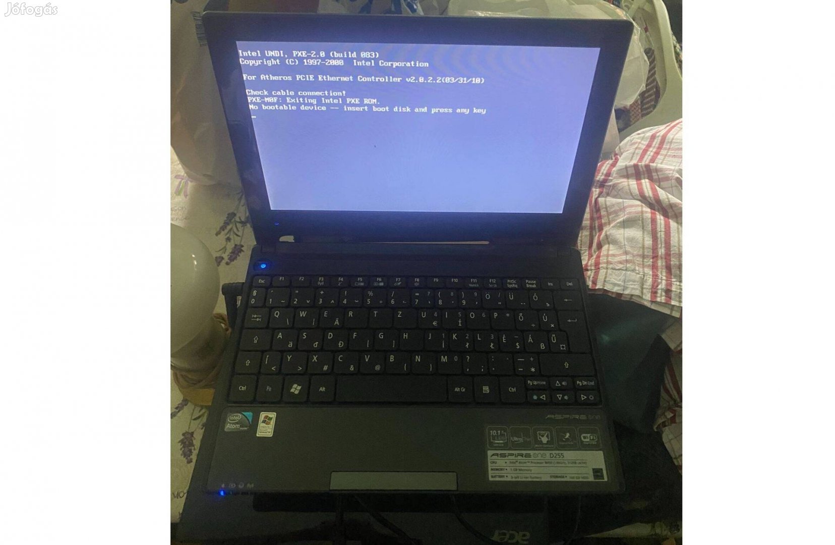 Eladó Acer Aspire One Netbook, HDD nélkül