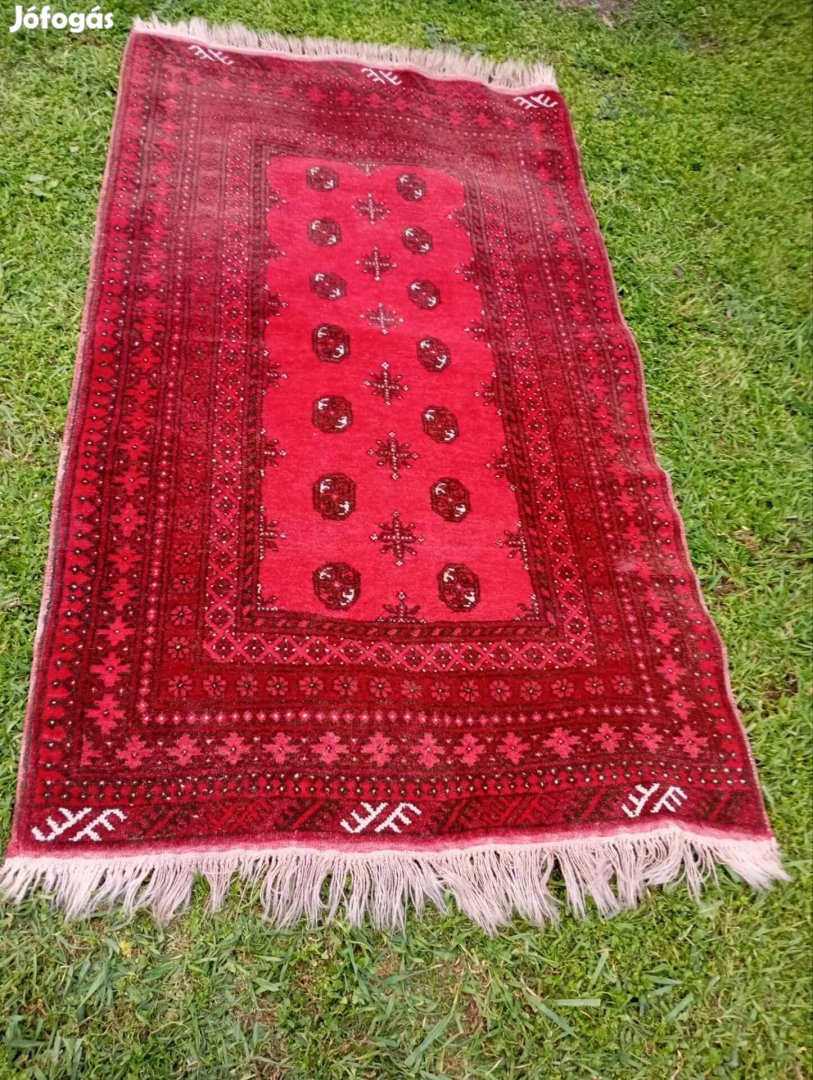 Eladó Afgán gyönyörű kézi csomózású 100% gyapjú szőnyeg 200x110