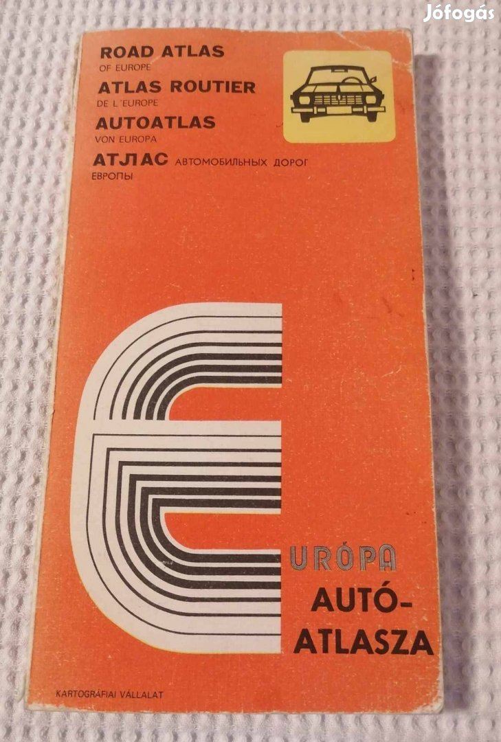Eladó Ajtay Ágnes: Európa Autóatlasza Autós Térkép / Könyv (1987)