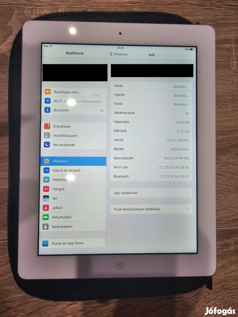Eladó Apple Ipad 4. generációs tablet tokkal