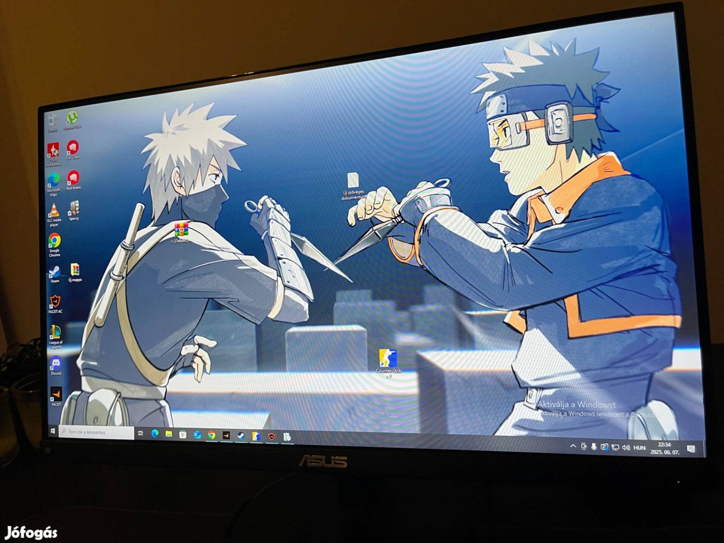 Eladó Asus VP249Qgr 144Hz Gaming Monitor Hibátlan állapot!