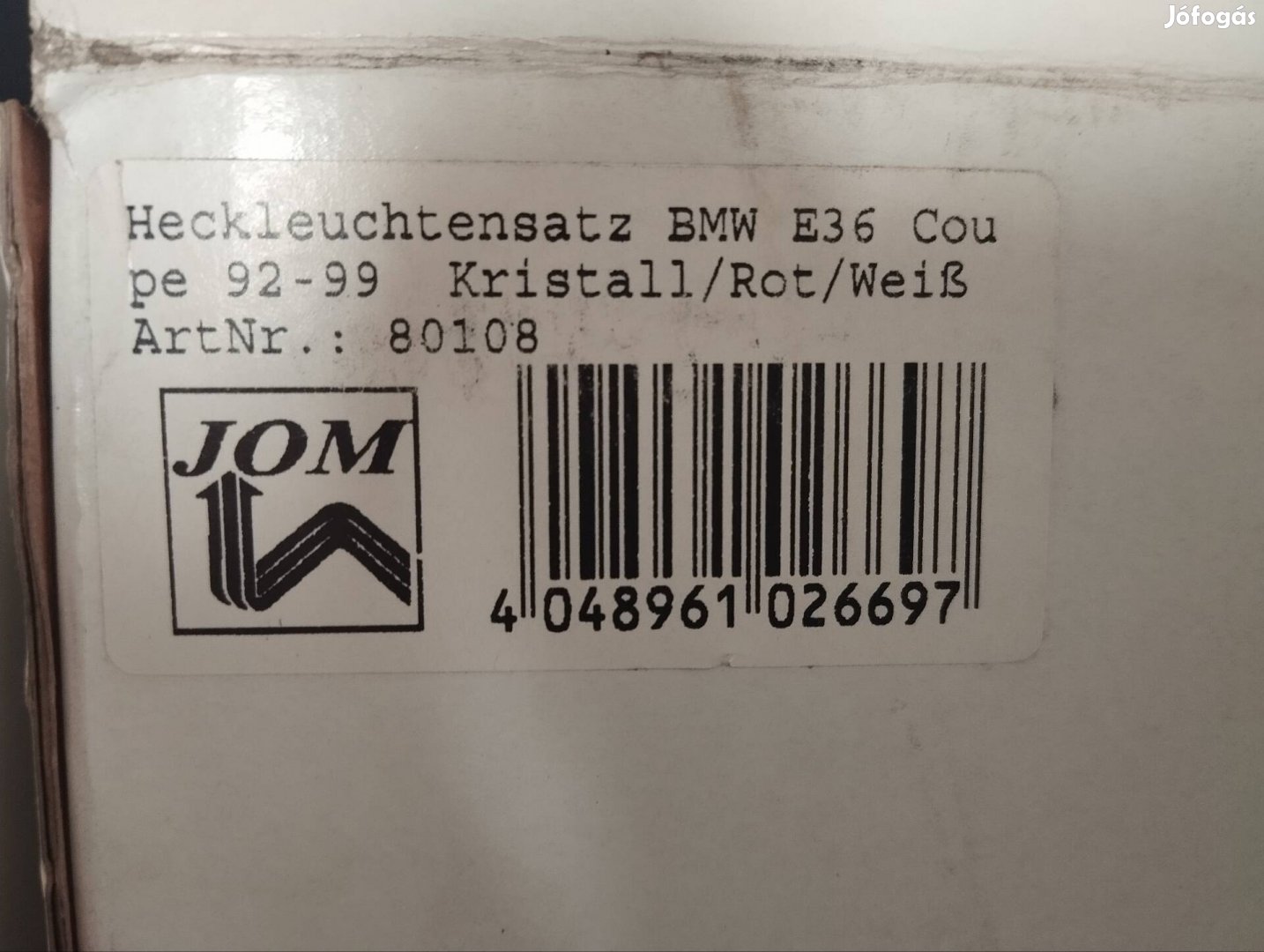 Eladó BMW E36 coupe cabrio hatso lampa 