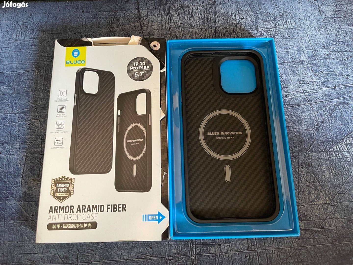 Eladó Blueo Armor Aramid Fiber tok iphone 14 Pro Max-hoz
