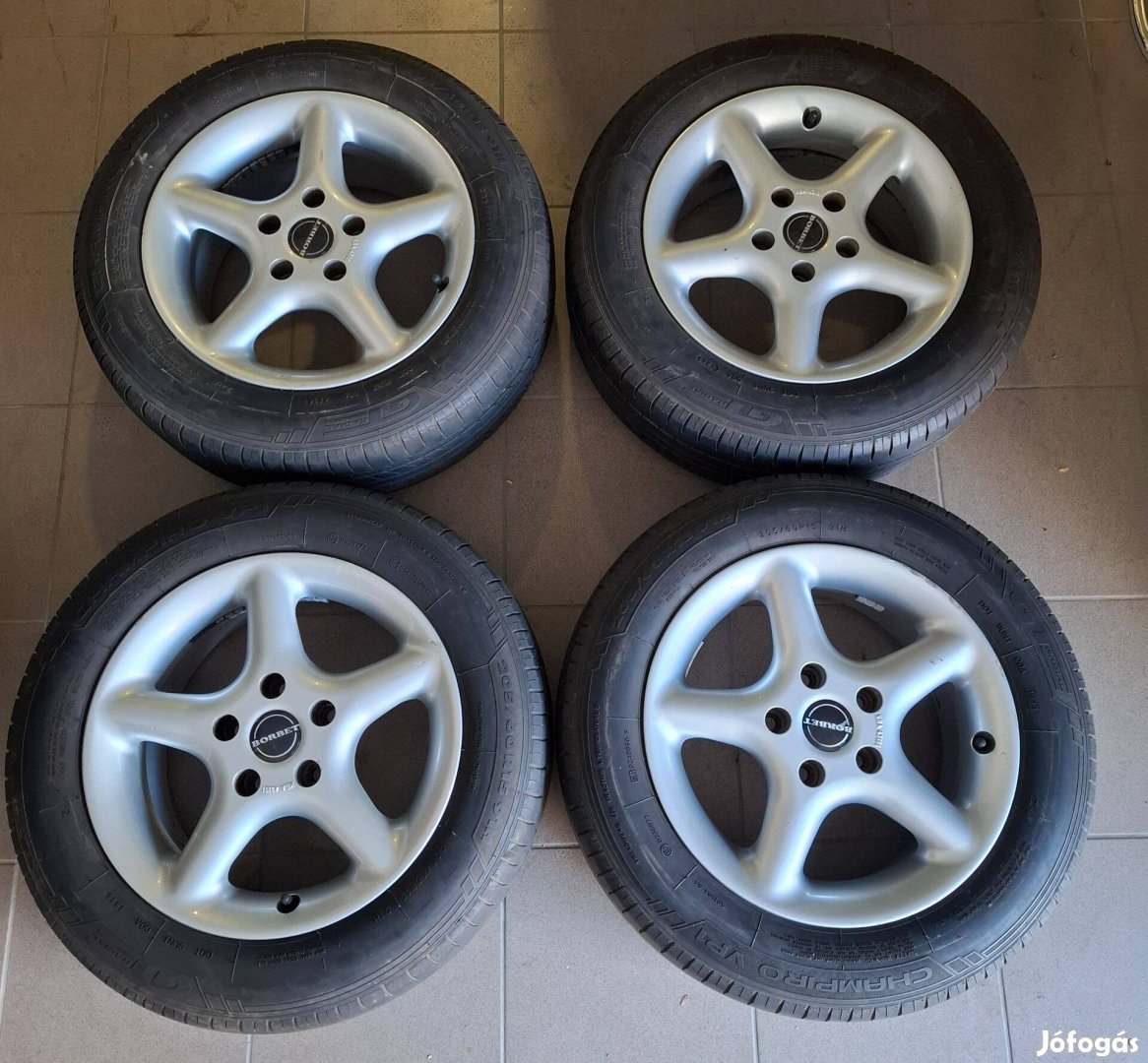 Eladó Borbet 5x112 15" alufelni szett nyári gumikkal