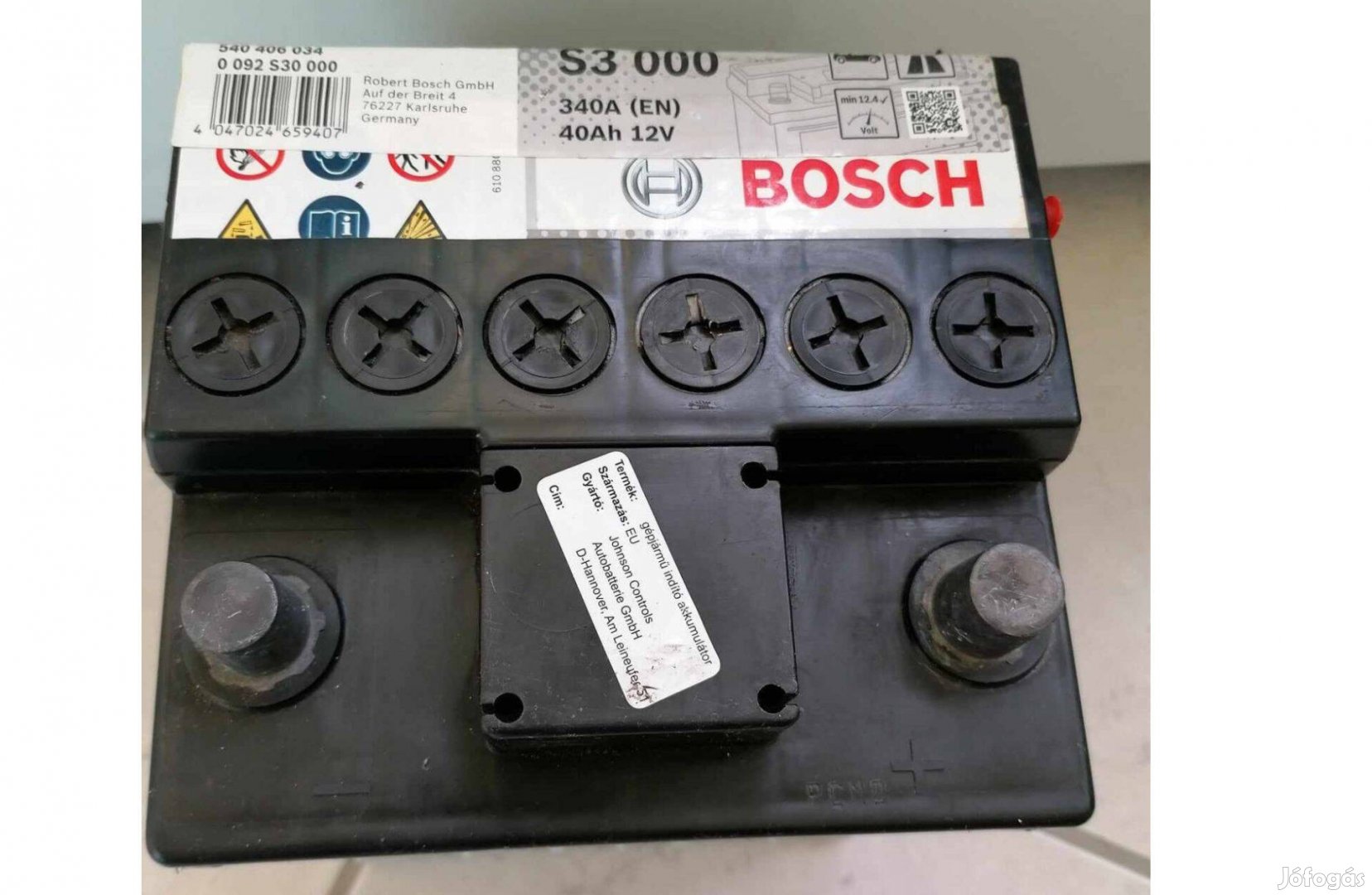 Eladó Bosch akkumlátor 340A 40Ah 12V !
