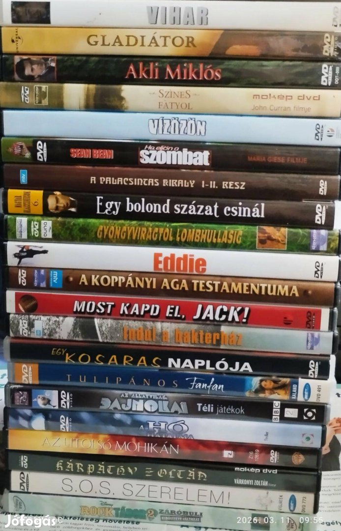 Eladó Budapesten 21 db gyári, jó állapotú Dvdk