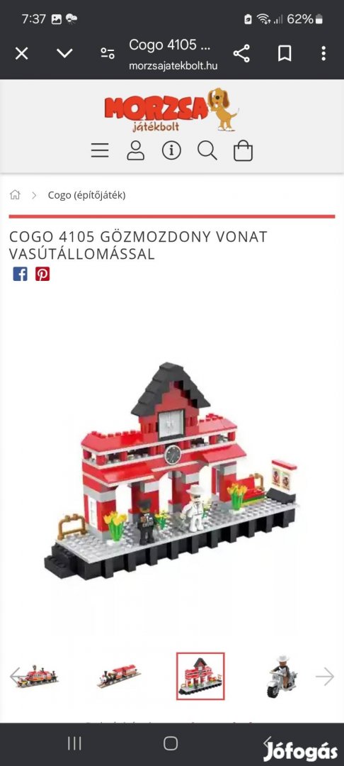 Eladó COGO gőzmozdony vasútálomással