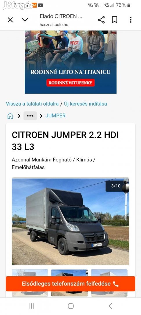 Eladó Citróen Jumper összes alkatrésze