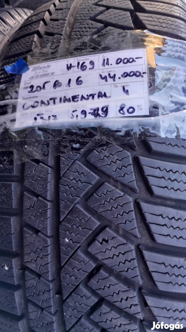 Eladó Continental 205/60R16 téli gumi garnitúra 